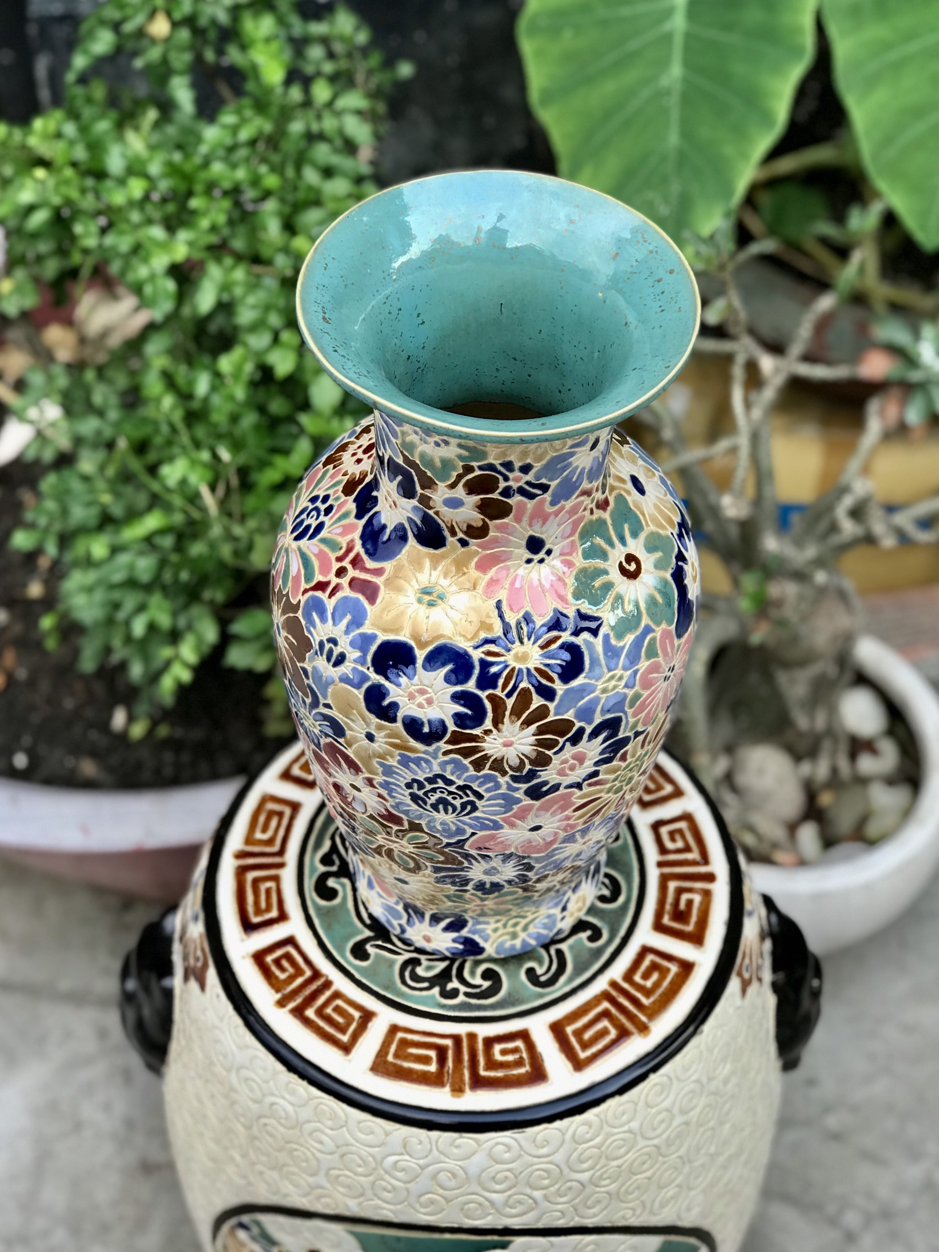 Bình Bách Hoa Gốm Sứ Nam bộ 40CM