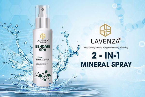 Xịt khoáng 2 trong 1 Lavenza (2-IN-1 MINERAL SPRAY)