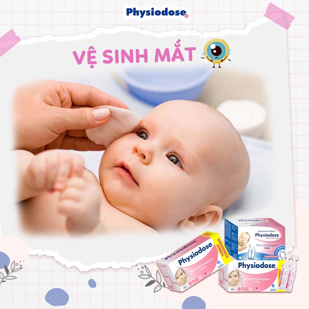 Combo 3 hộp Nước Muối Sinh Lý Physiodose ( Hộp 40 ống x 5ml )