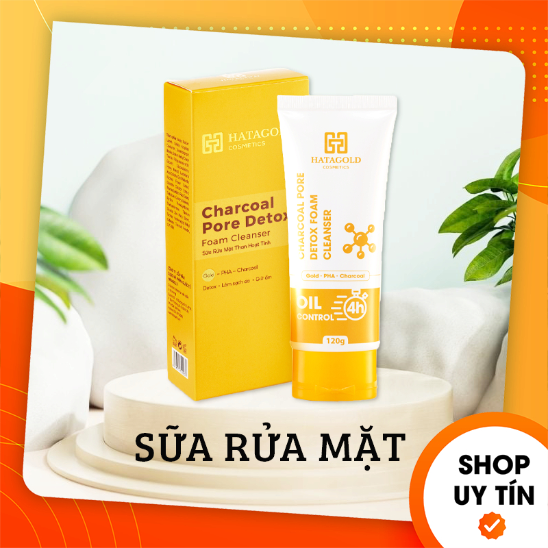 Sữa Rửa Mặt Than Hoạt Tính Hatagold Charcoal Pore Detox