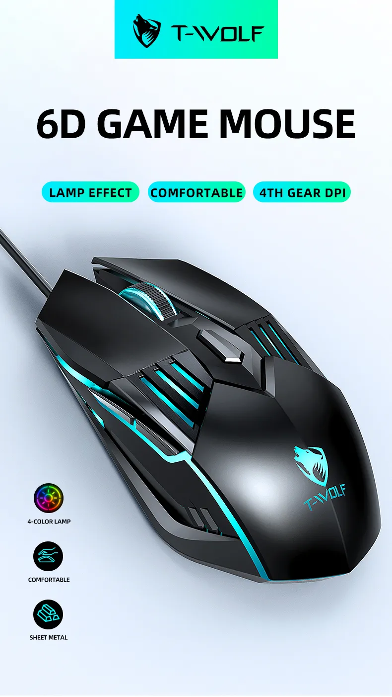 Chuột Máy Tính Mouse T - Wolf G560 Gaming Có Dây Cổng Usb