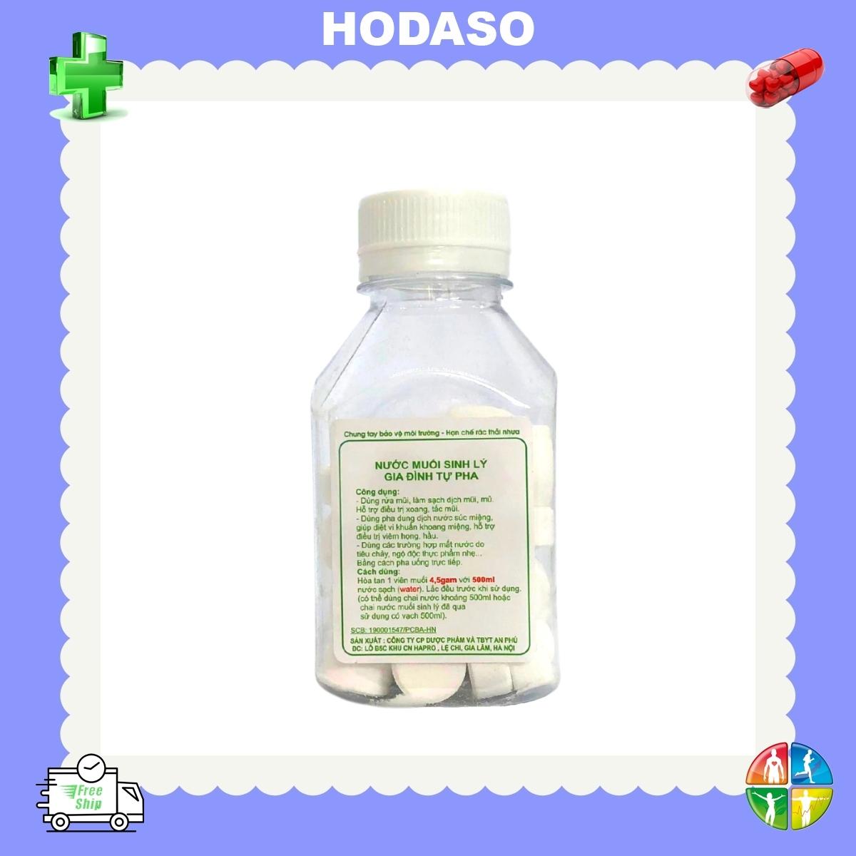 Viên muối tinh NaCl 0,9% - Pha súc miệng (Lọ 50 Viên)