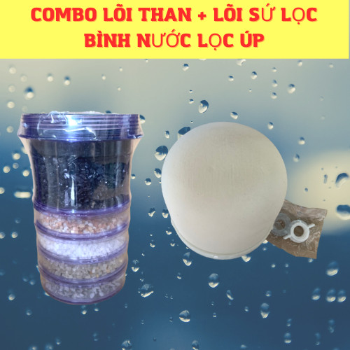 Combo lõi sứ và lõi than 5 tầng dùng cho bình úp loc nước