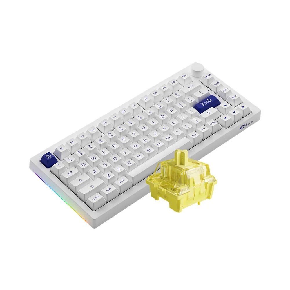 Bàn phím AKKO 5075B Plus Blue on White_Mới, hàng chính hãng