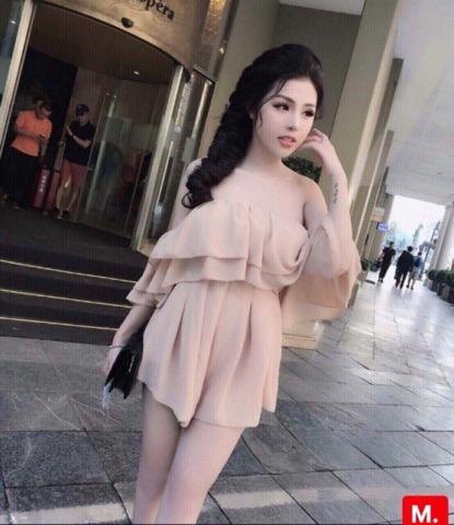 Jumpsuit Bèo Trễ Vai Dễ Thương FashionLyLy