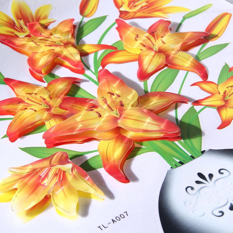 Tranh dán tường 3D hình hoa [12 mẫu]