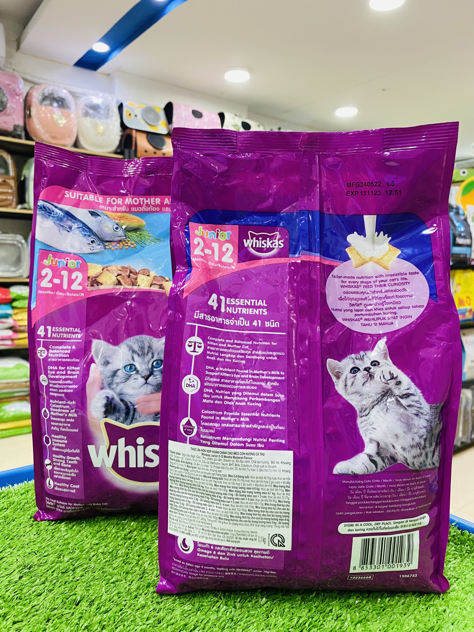 Thức ăn hạt Whiskas Junior cho mèo con dưới 12 tháng tuổi