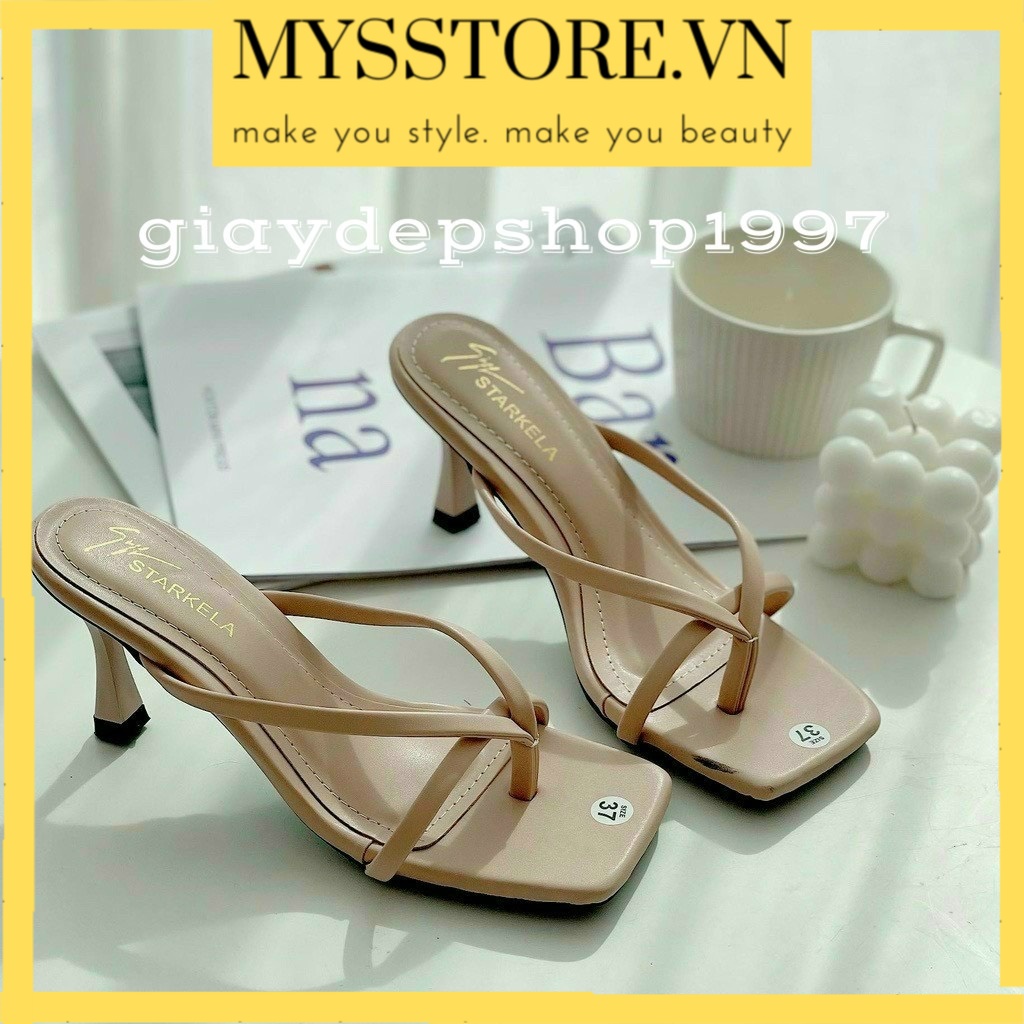 Giày cao gót quai mảnh cao 7cm giày cao gót sỏ ngón gót nhọn hàng đẹp - mysstore-0417