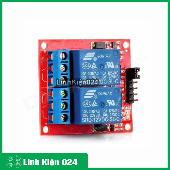 Module relay 2 kênh 12vdc high / low