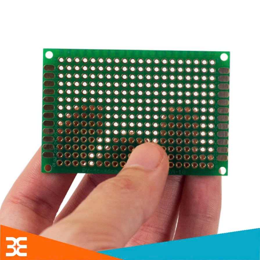 Phíp Đồng Đục Lỗ 2 Mặt PCB Xanh Dày 1.6mm