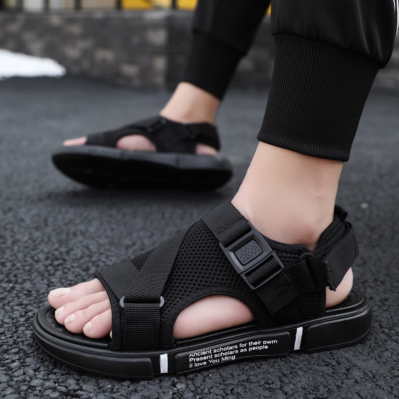Dép sandal nam học sinh sinh viên giá siêu rẻ đế cao su non êm chân kết hợp vải thoáng khí khử mùi - có thể tháo rời quai hậu