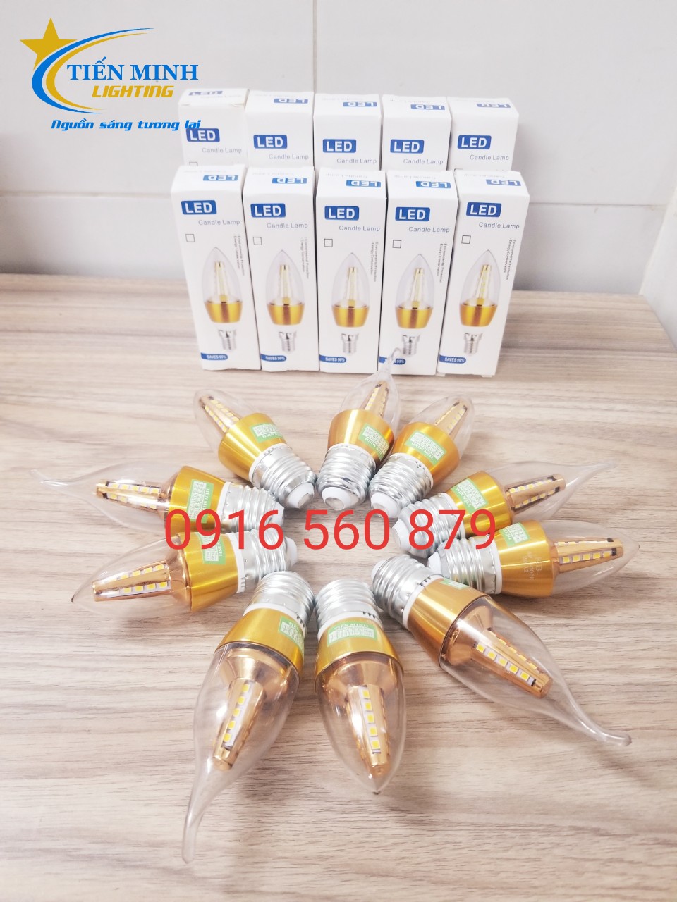 Bóng đèn nến E27/E14 siêu sáng, dùng trang trí cầu thang, vách tường, đèn chùm các loại