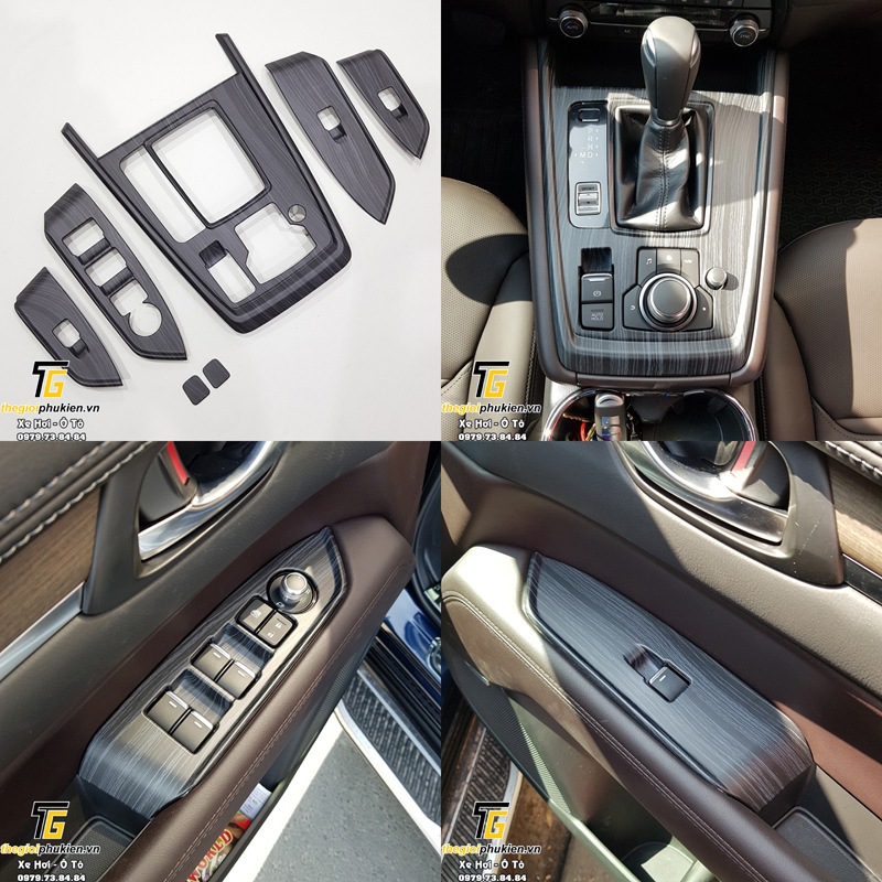 Ốp nội thất vân gỗ mazda cx8, cx-8 cao cấp