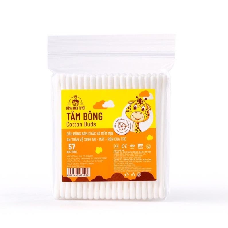 Tăm bông trẻ em Bông Bạch Tuyết (57 que/ gói)