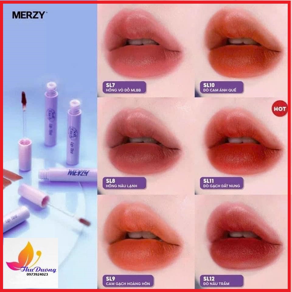 Son kem siêu lì, siêu mịn môi merzy soft touch lip tint 3g