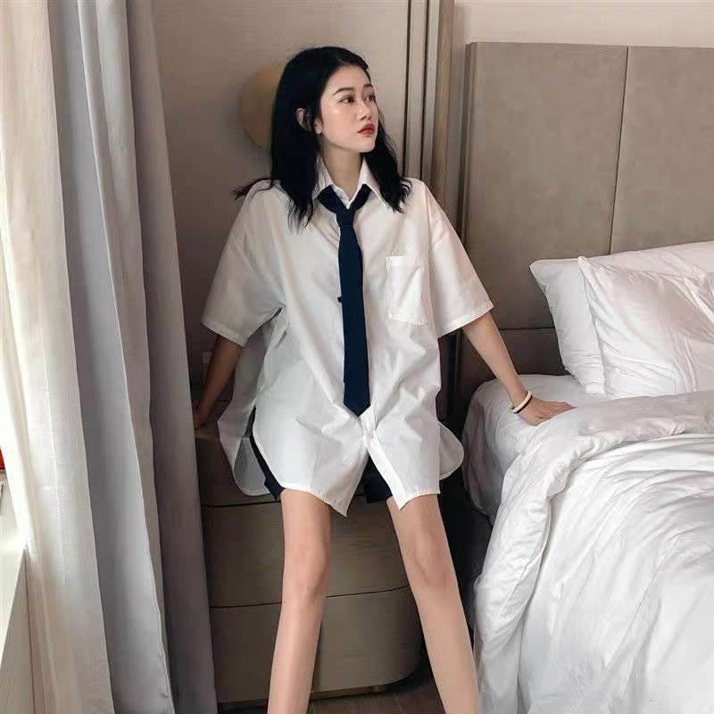 [HCM]ÁO SOMI NỮ PHỐI CA VẠT (Y HÌNH) MANG ĐẬM PHONG CÁCH HÀN RE65