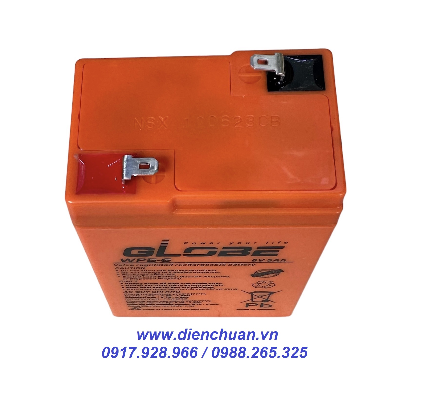 Ắc quy Globe 6V 5Ah - Ắc quy 5ah 6V Globe WP5-6