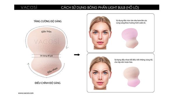 Vacosi Bông phấn ướt hồ lô - BP06
