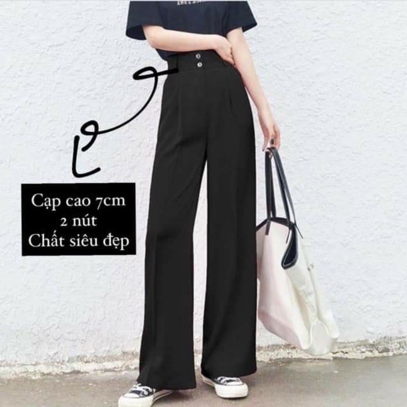 Quần ống suông lưng cao