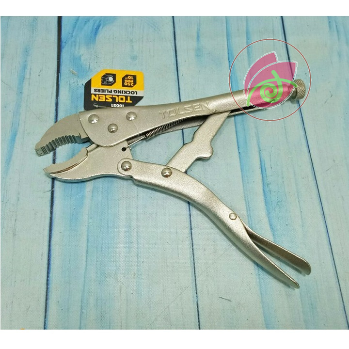 Kìm bấm khóa chết miệng cong 10 inch Tolsen 10051