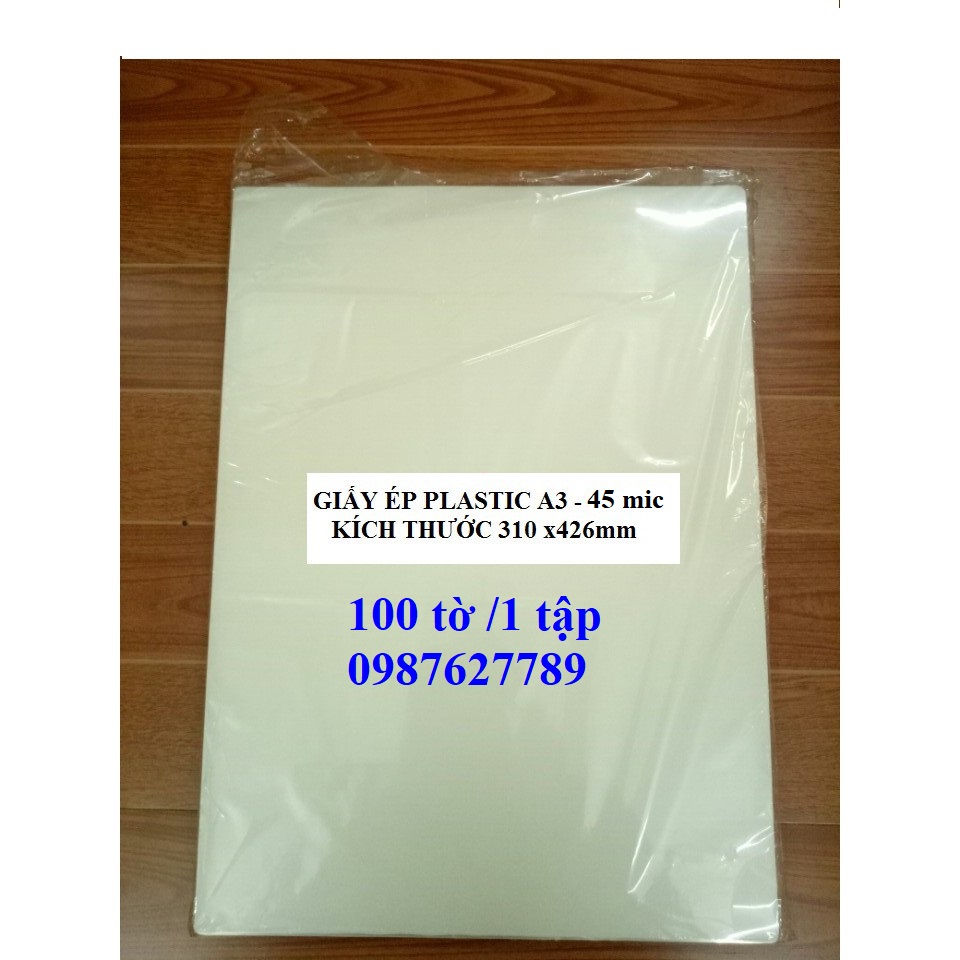 Giấy ép plastic khổ a3 45mic 100tờ /tập giá rẻ