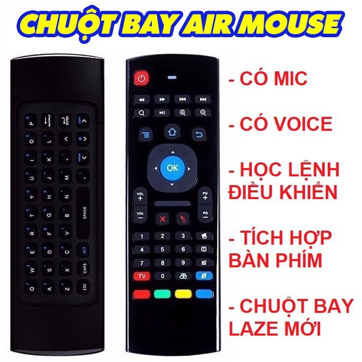 Chuột Bay Hỗ Trợ Giọng Nói Có Mic, Kiêm Bàn Phím cho tivi box ,máy tính, laptop, tivi