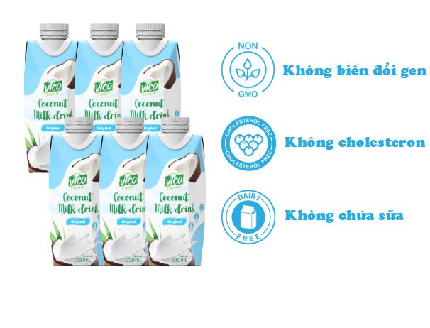 [HỘP QUÀ] COMBO 6 HỘP NƯỚC DỪA VICO FRESH 330ML
