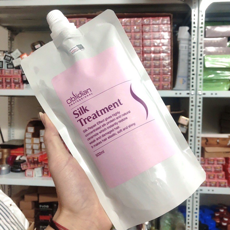 Kem hấp dầu dưỡng tóc siêu mềm mượt obsidian 500ml