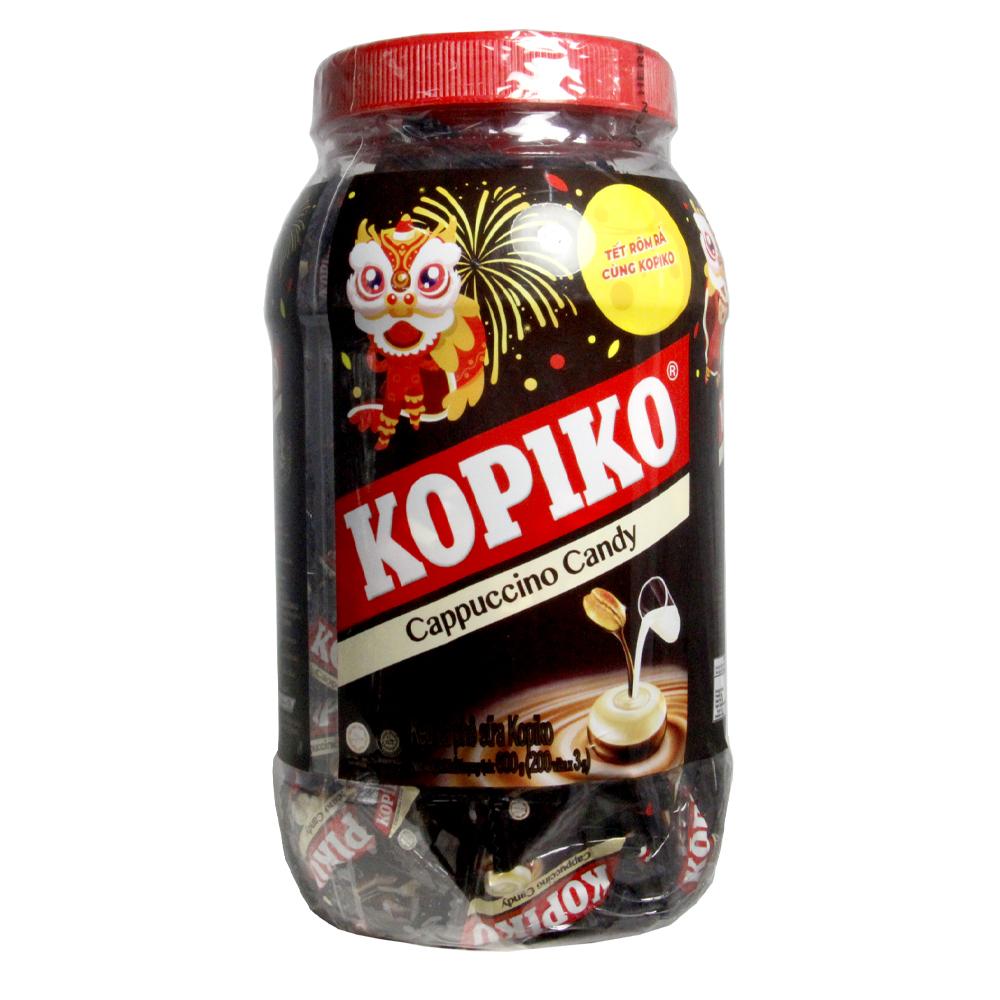 Kẹo cà phê sữa Kopiko Cappuccino hũ 600g