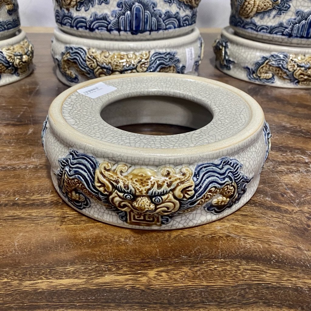 Chân - đế - kệ lót bát hương men rạn nghệ nhân bát tràng nhiều cỡ