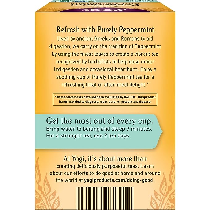 Trà hữu cơ bạc hà (Purely Peppermint Tea) - Yogi - 16bags