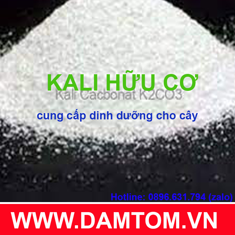 Phân bón Kali Cacbonat (K2CO3 - Kali hữu cơ) K2O = 68% - gói 1kg.