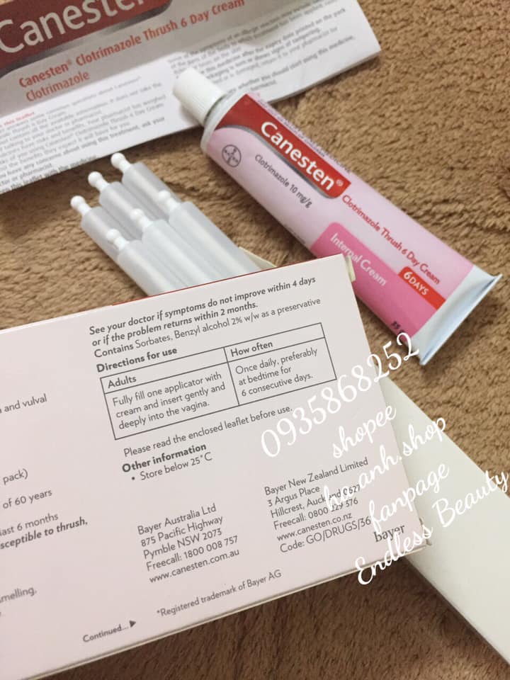 Kem phụ khoa Canesten 35g 6 ngày