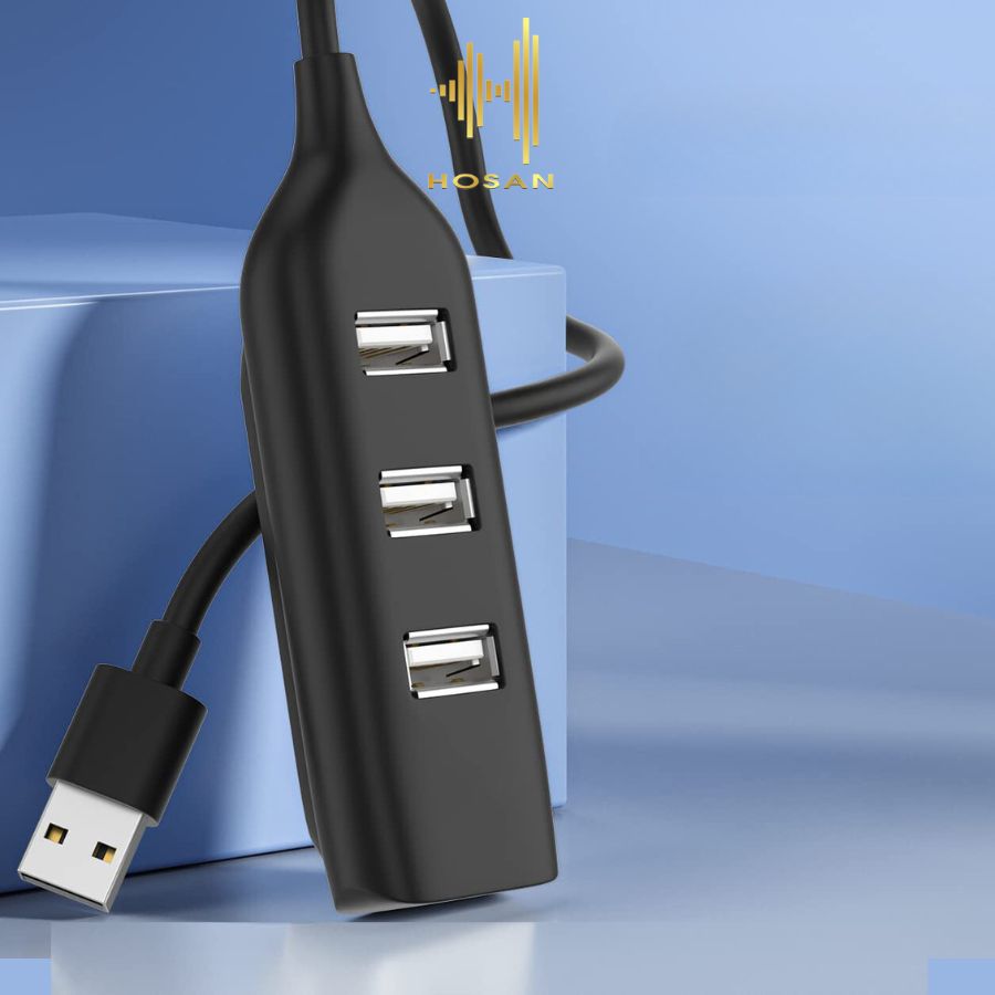 Bộ chia USB 4 cổng USB 2.0 - Hub USB nhỏ gọn tốc độ cao hỗ trợ máy tính, PC