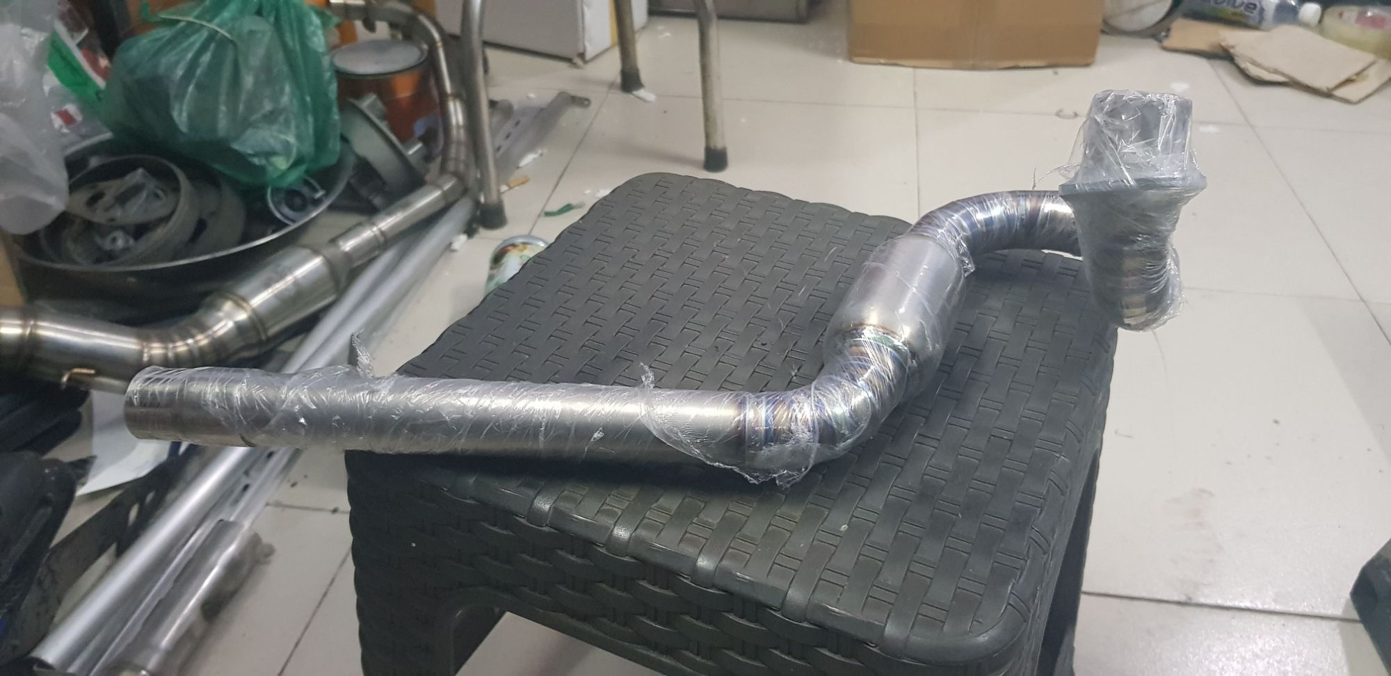 Cổ Titan bầu xoắn gắn Dream/Wave 100 (Wave nhỏ)