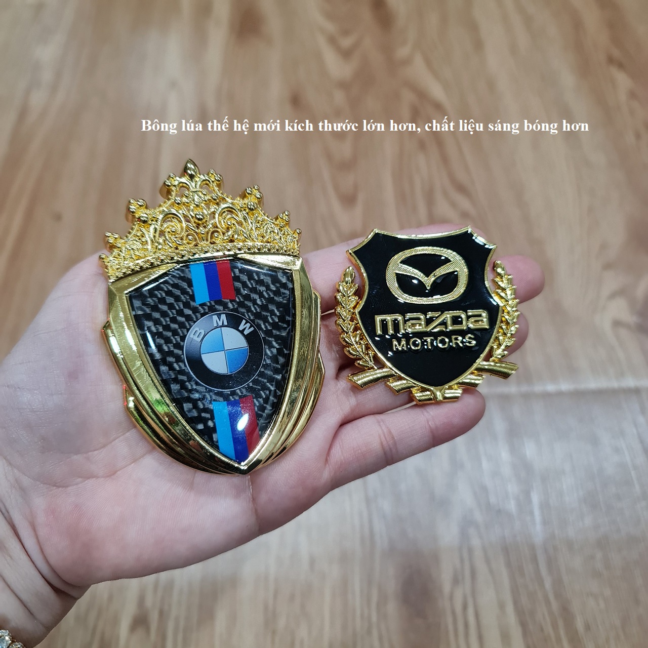 Huy hiệu bông lúa 3D logo - Hàng Kpro chất lượng cao
