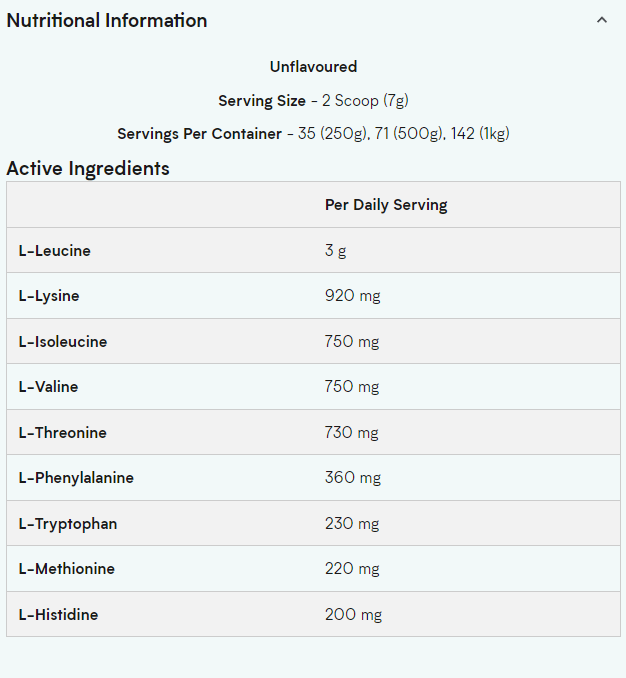 Myprotein Impact Eaa 1kg