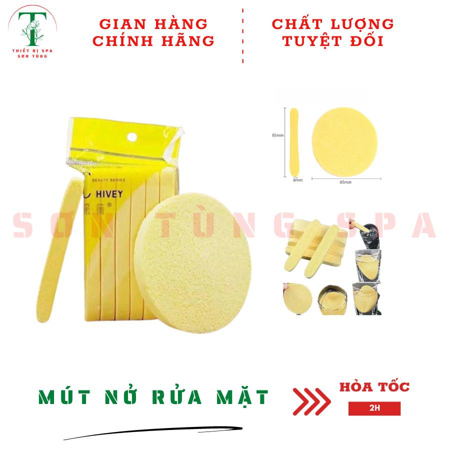 (Tách lẻ) 1 gói bông mút nở - bọt biển rửa mặt dùng cho spa, cá nhân