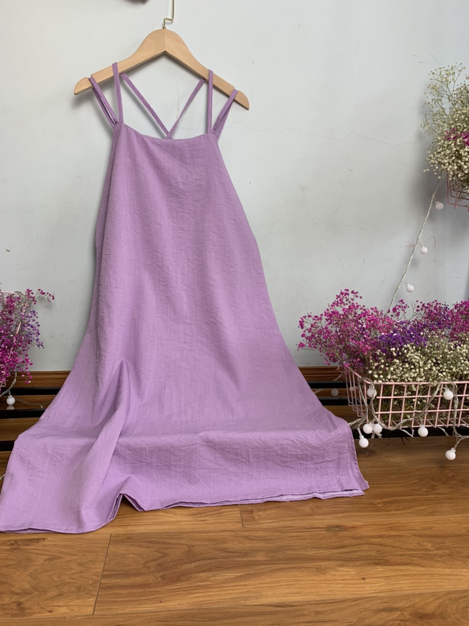 Váy maxi, váy 2 dây đan lưng đi biển siêu xinh