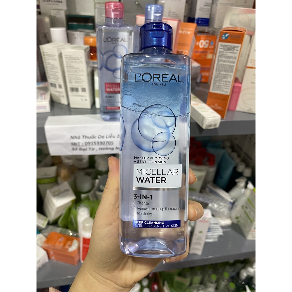 Nước tẩy trang Loreal - L'Oreal Paris 3-in-1 Micellar Water - 400ml