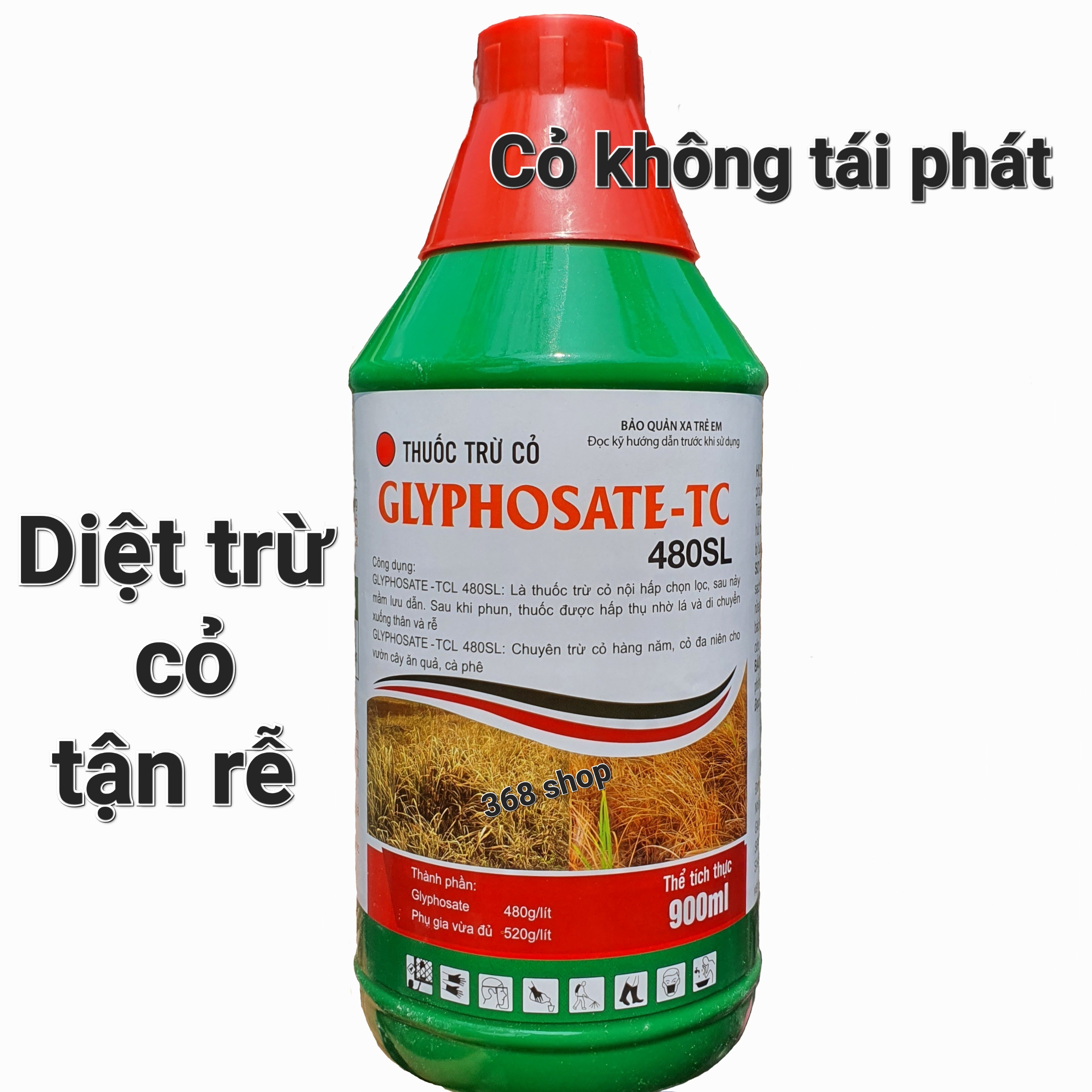 💎 Thuốc trừ cỏ Lưu Dẫn Glyphosate - TC 480SL (Chai 900ml)💖