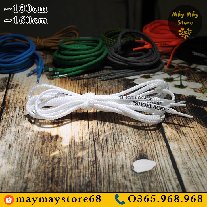 Dây Giày "SHOELACES" Màu Trắng ~1m3