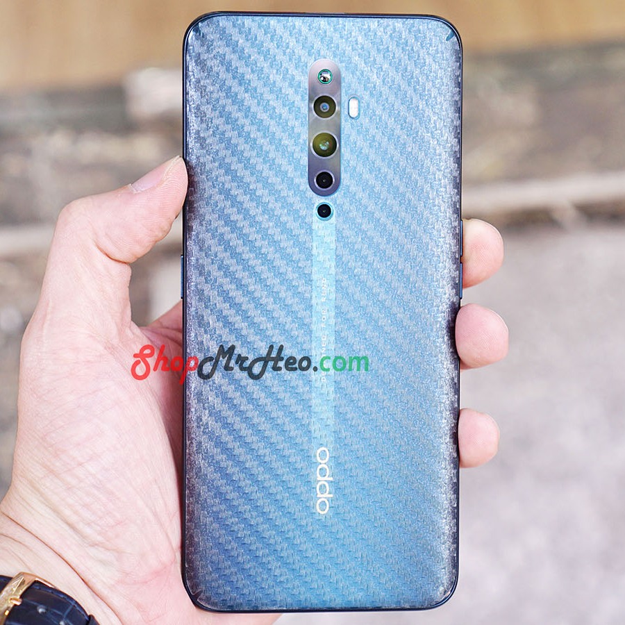 [HCM]Skin Dán Mặt Sau Lưng Vân 3D OPPO Reno2 - Reno 2 - Reno2 F - Reno 2F - Carbon Hình hộp Nhám Vân Da