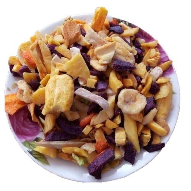 1Kg hoa quả sấy thập cẩm vụn giòn tan