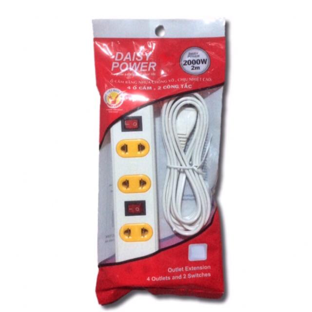 2 meter mini travel socket 2000W 3 hole