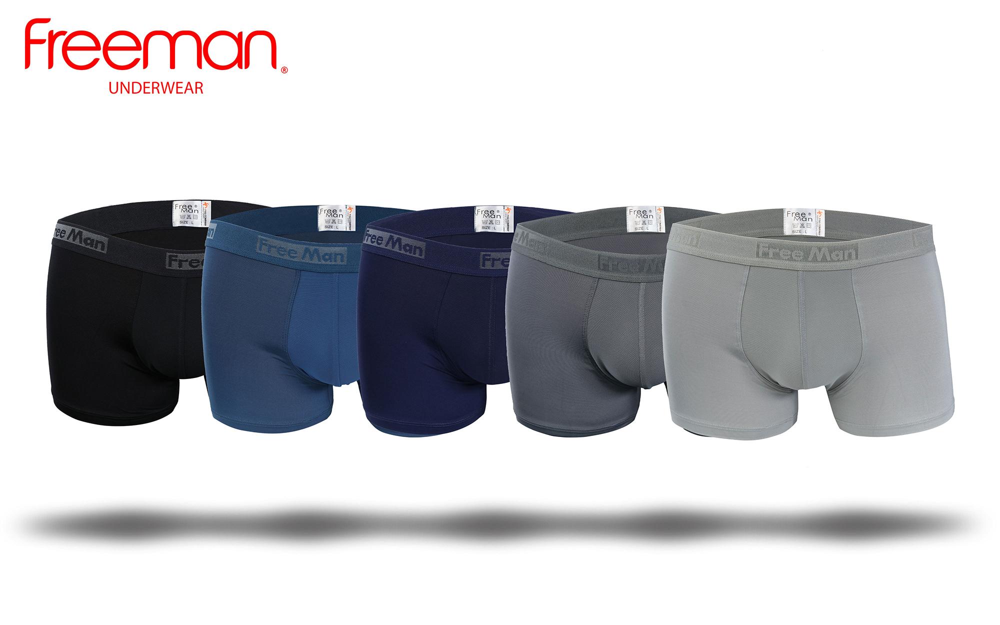 Combo 5 Quần boxer nam FREEMAN - Chất liệu thun lạnh 6510