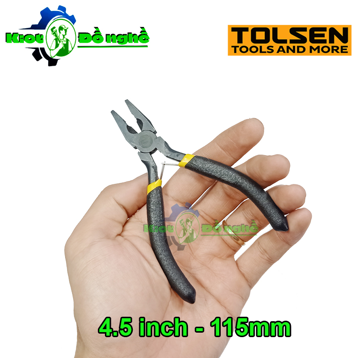 Kìm điện mini 4.5 inch tolsen 10030 - kiềm bằng - kiot đồ nghề