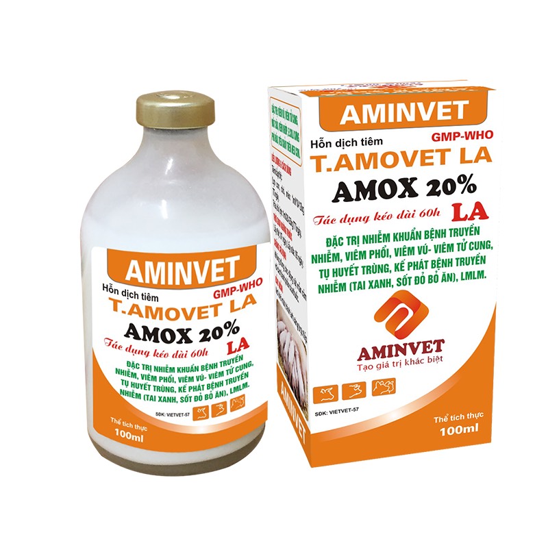Amox 20% aminvet chỉ dùng trong thú y
