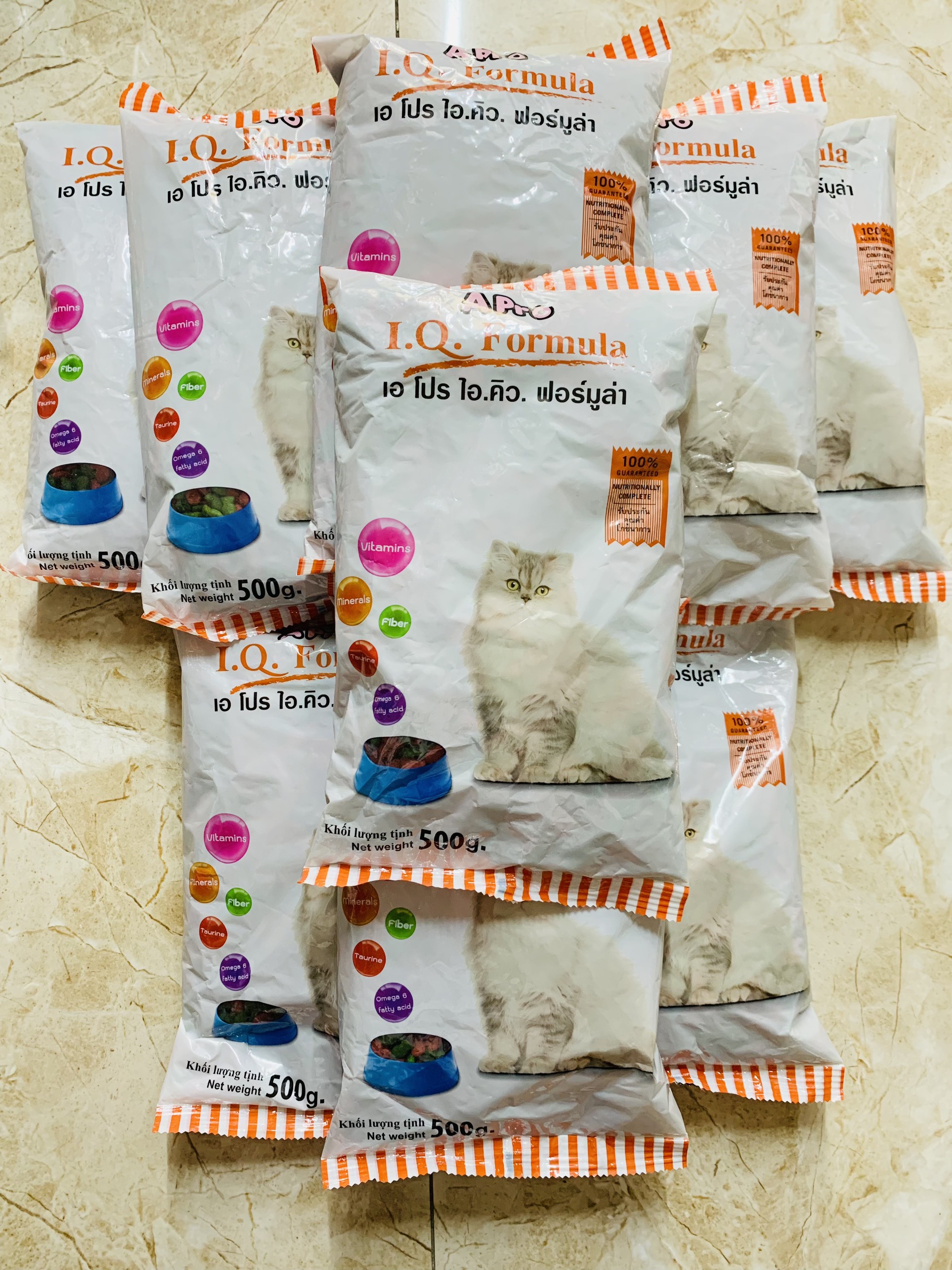 Combo 10 gói Apro IQ Mèo 500g - Thức ăn hạt cho mèo nhập khẩu Thái Lan