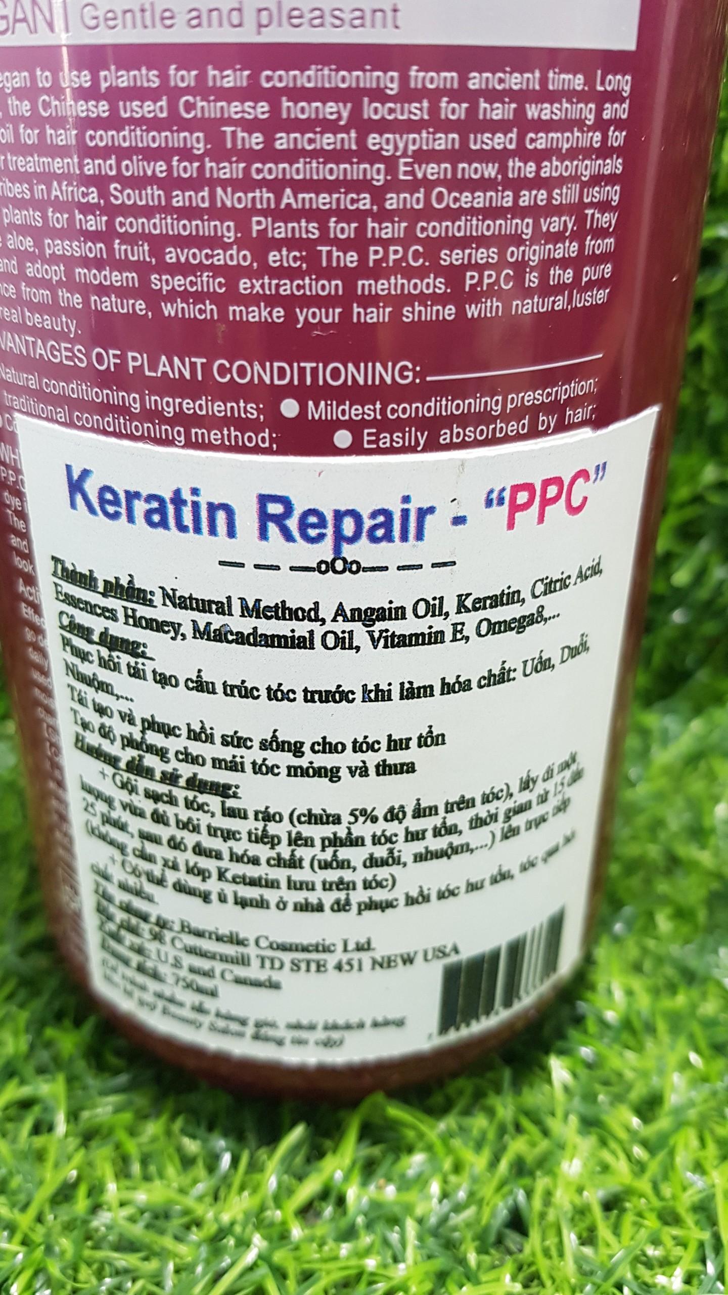 [HCM]Kem ủ tóc keratin phục hồi hư tổn PPC 750ml